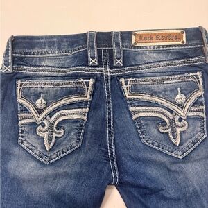 Rock Revival Women's Distressed Blue Boot Cut Jeans brand new